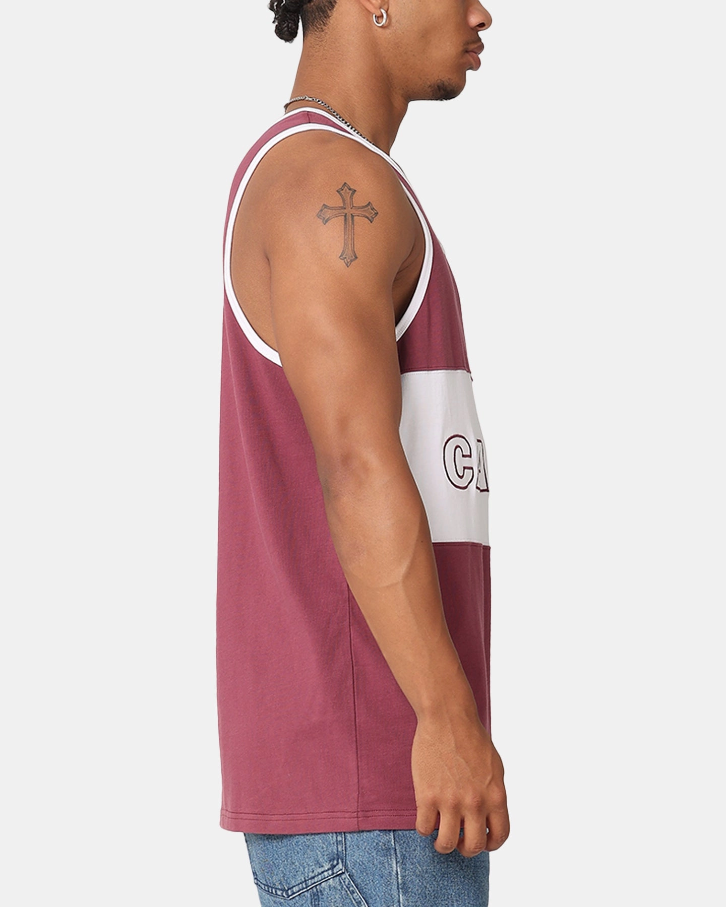 Carre Boost Panel Singlet Maroon layerable