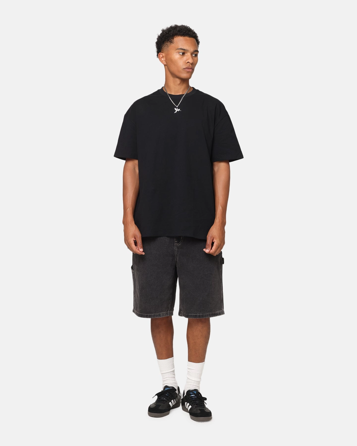 X-Large Denim Work Shorts Pepper ElasticHem Cargo Pockets