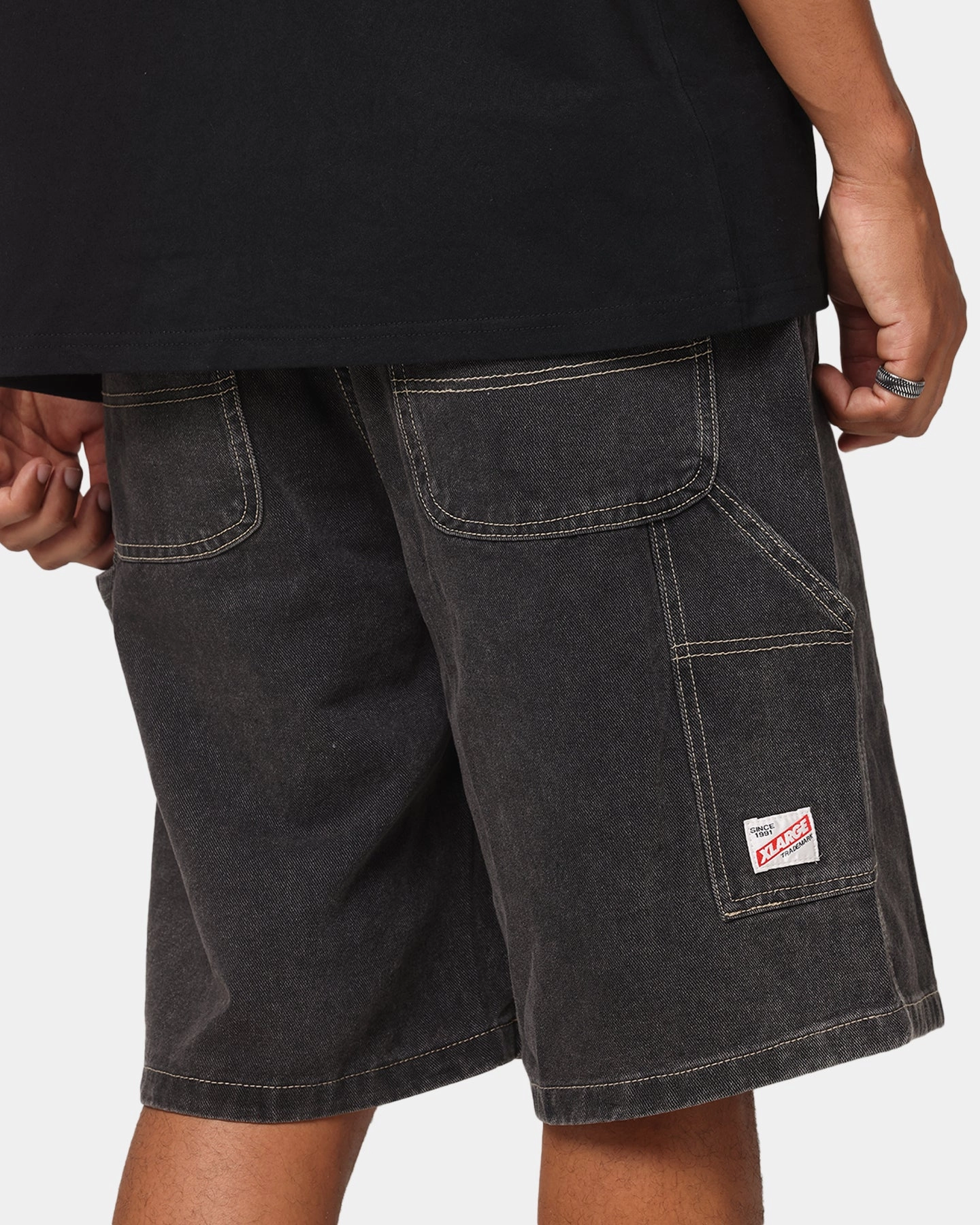 X-Large Denim Work Shorts Pepper Easy Adjust Drawcord