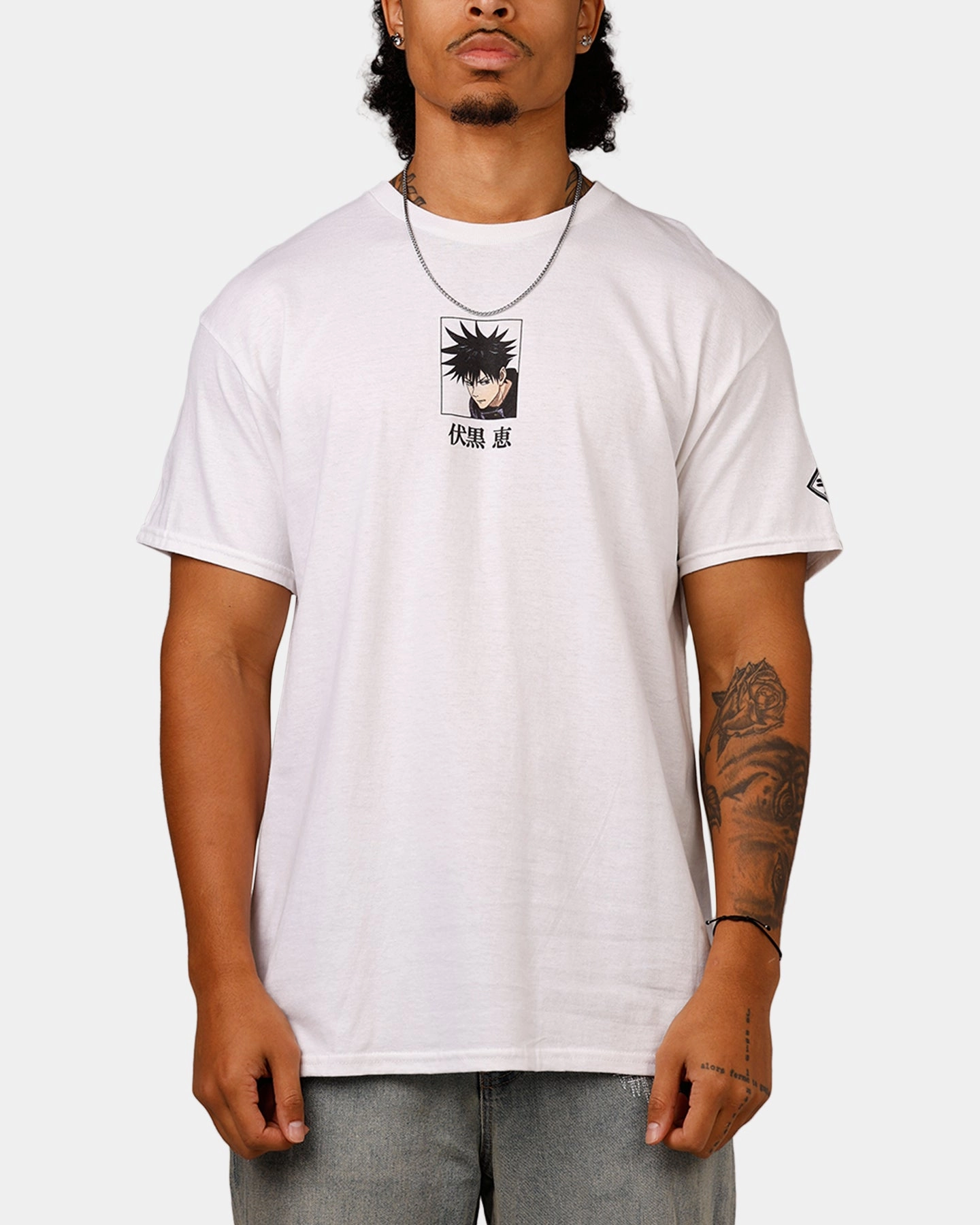 Unisex Goat Crew X Jujutsu Kaisen Fushiguro T-Shirt White