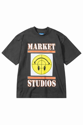Market Studios Smiley Focus Tee All-Purpose Wear HeatResistantMaterial