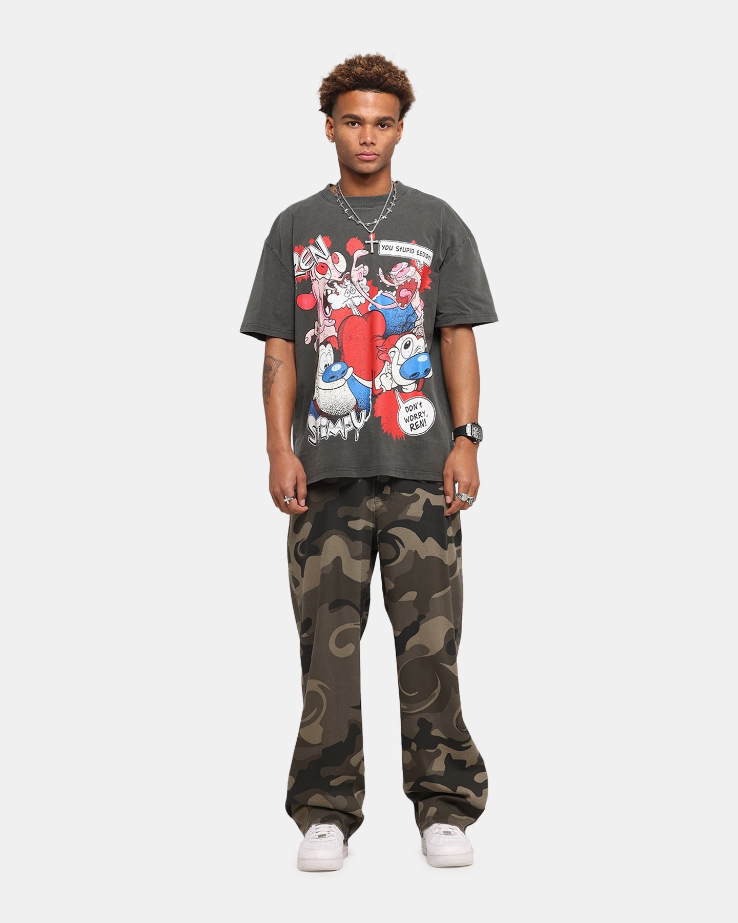 Family Style Minimalist Style Date Night Shopping Day Slim XXIII Washed Camo Pants Camo