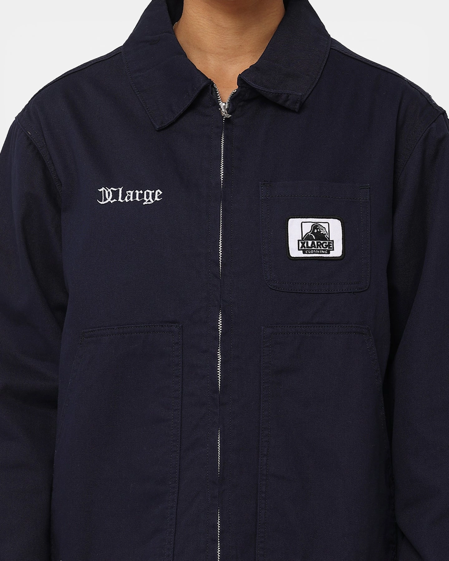 X-Large Patch Work Jacket Navy Classic Comfort QuickDry Moisture Wicking