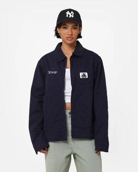 X-Large Patch Work Jacket Navy Functional Wrinkle Resistant