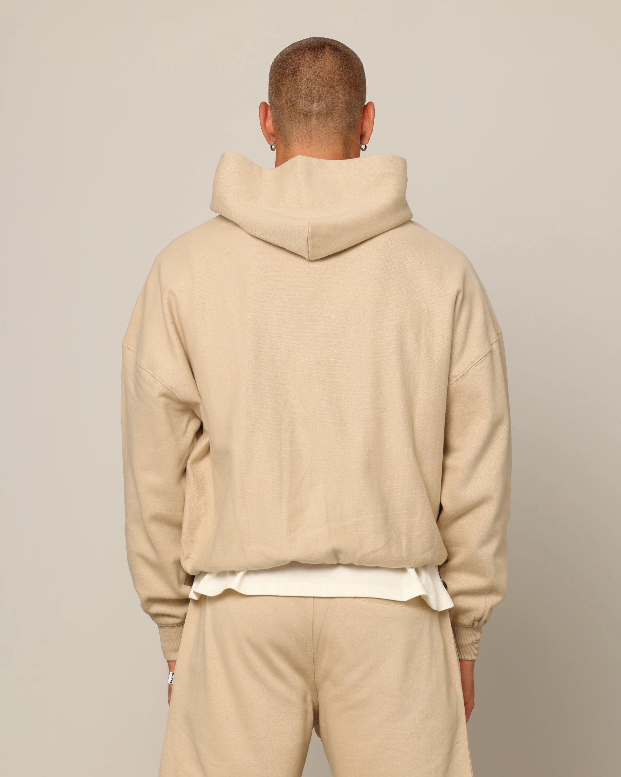 Cherish Bestow Carr?? Blanc Oversized Hoodie Stone