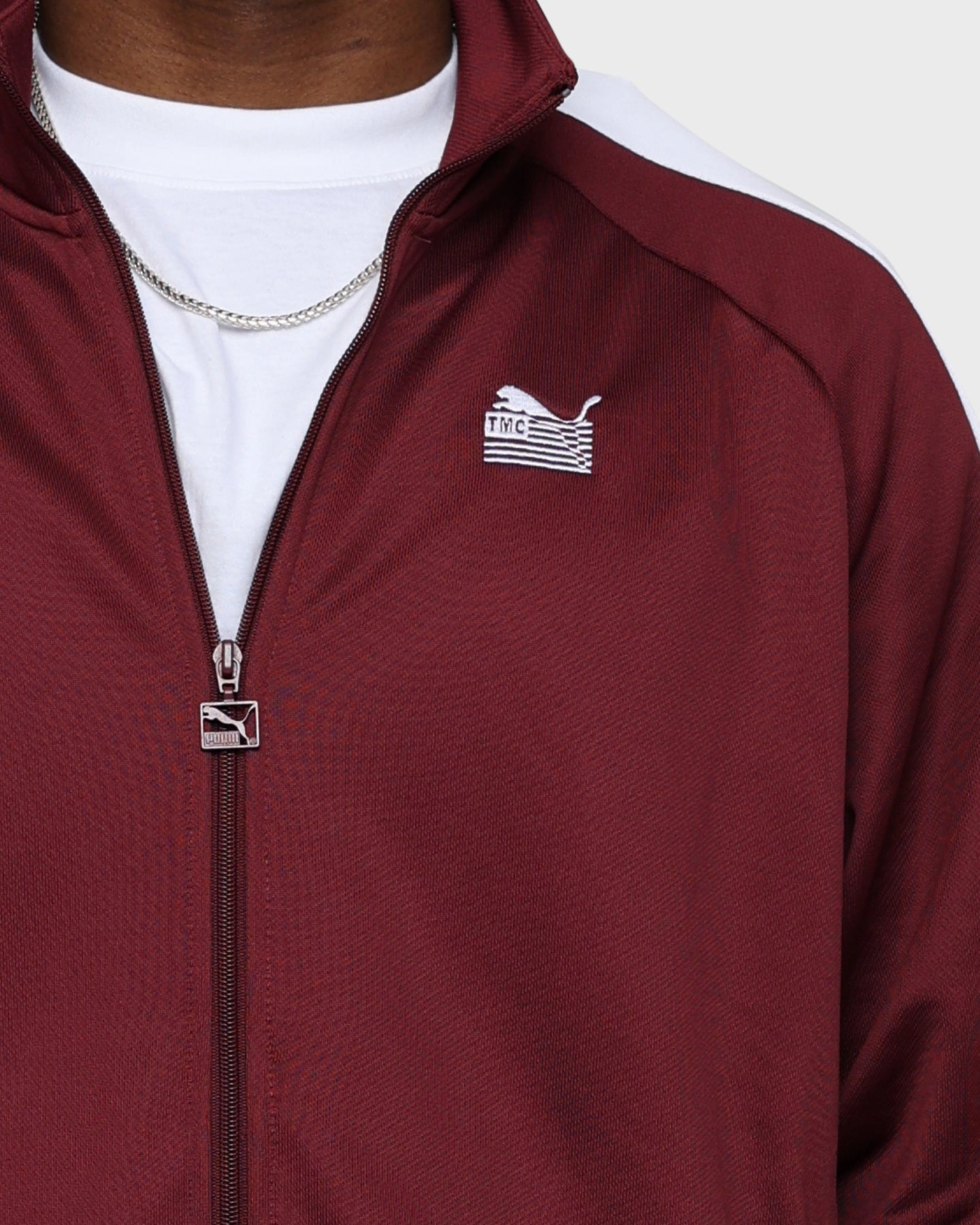Puma X TMC Hussle T7 Jacket Burgundy Full length