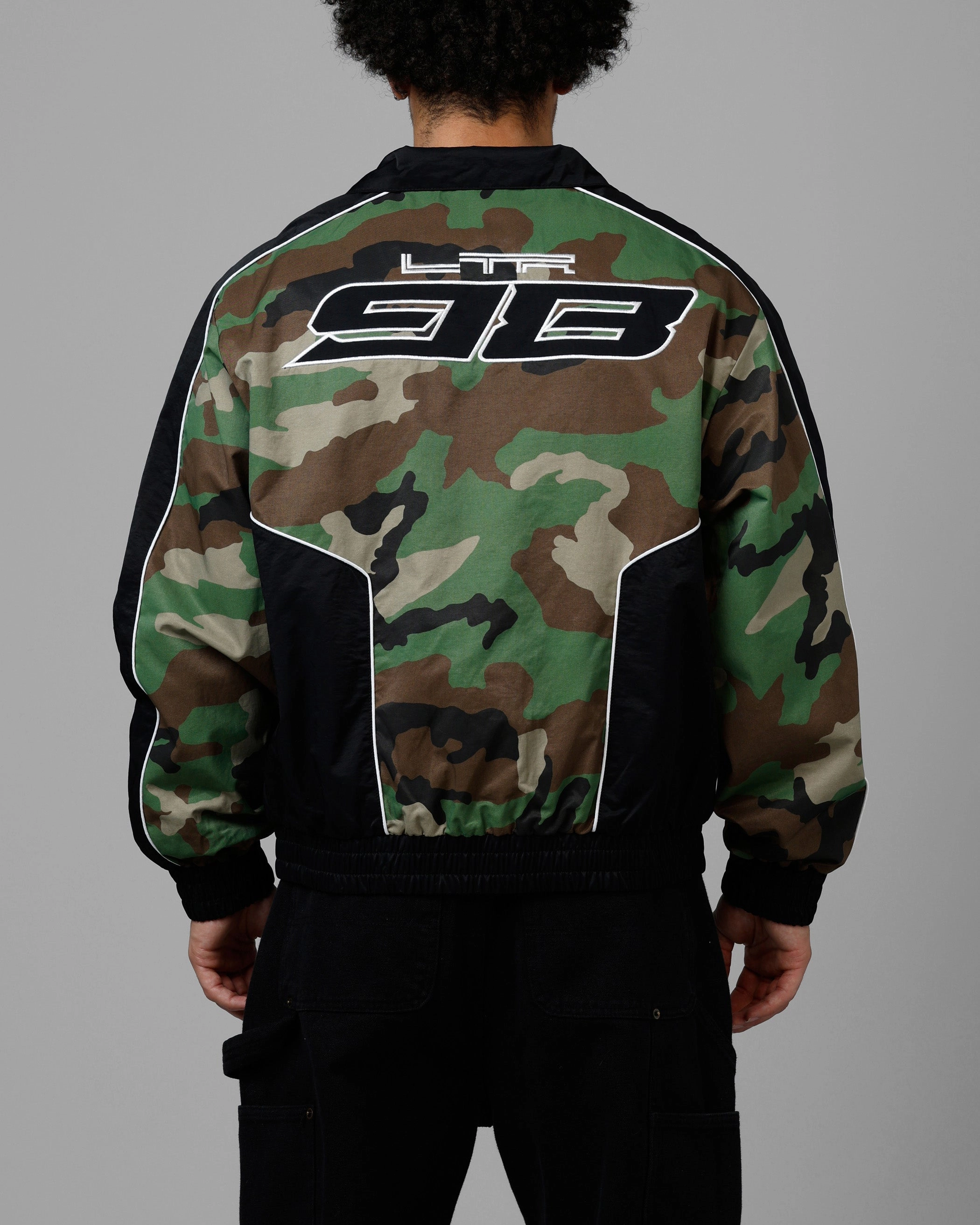 Breathable Mesh Panels Layered Protection Loiter Tactical Track Jacket Woodland Camo
