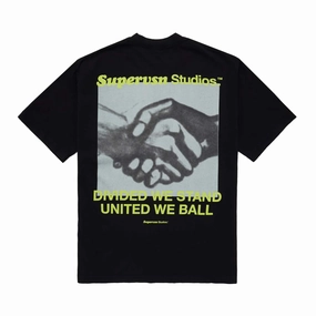 Hooded Design quick dry Supervsn Handshake Tee 'Vintage Black'