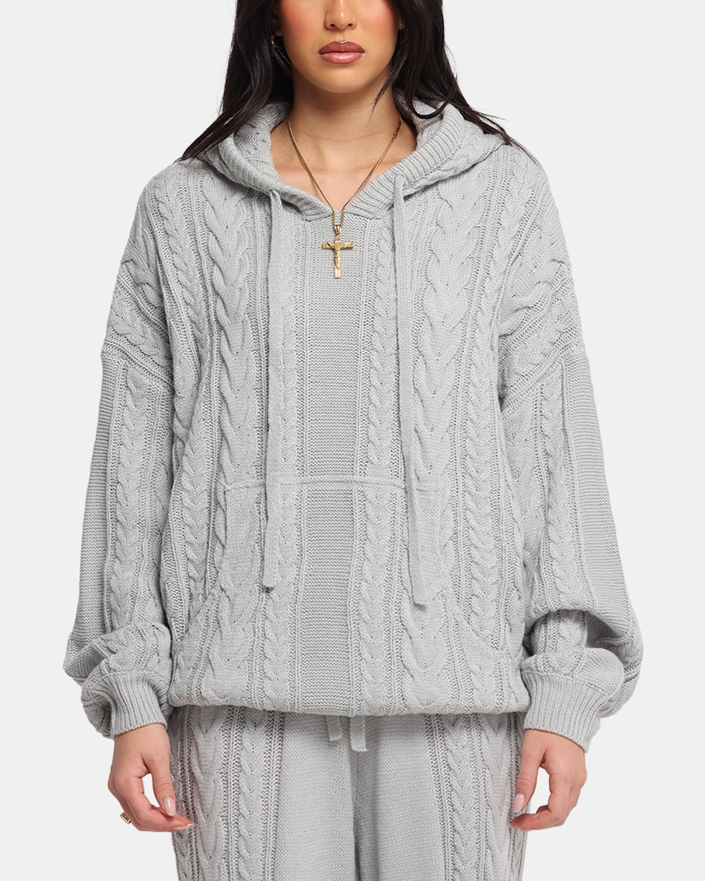 Comfortable Shield WrinkleResistant XXIII Lakes Knitted Hoodie Grey
