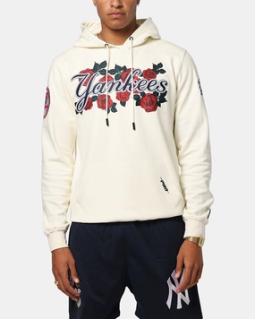 Pro Standard New York Yankees Roses Pullover Hoodie Eggshell Fade Resistant Dye Multi Directional Stretch