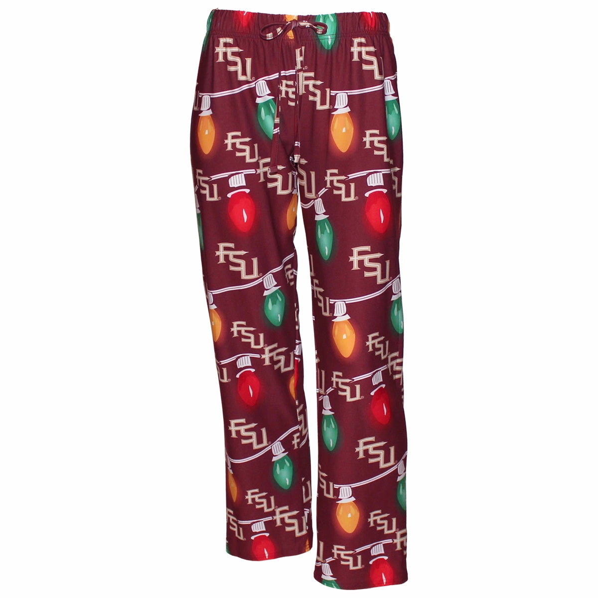 Odor Control Treatment Concept Sports Women's Stacked FSU Stringed Light Design 2024 Holiday Sleep Set - Garnet