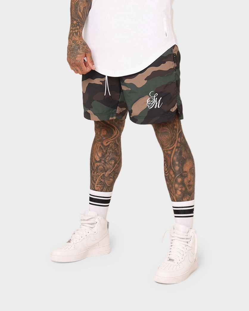 Temperature Regulating Blend Saint Morta Timeless Camo Beach Shorts Woodland Camo