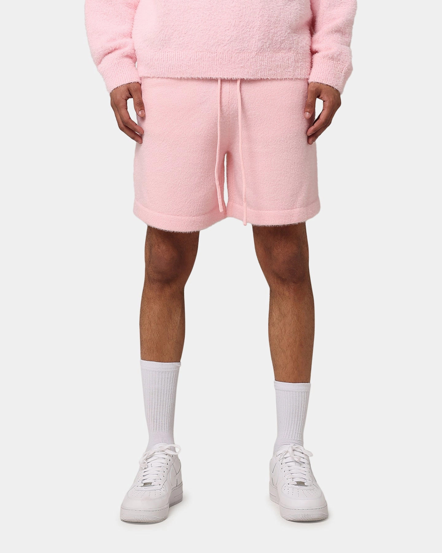 XXIII Fluffy Knit Shorts Pink fall shorts