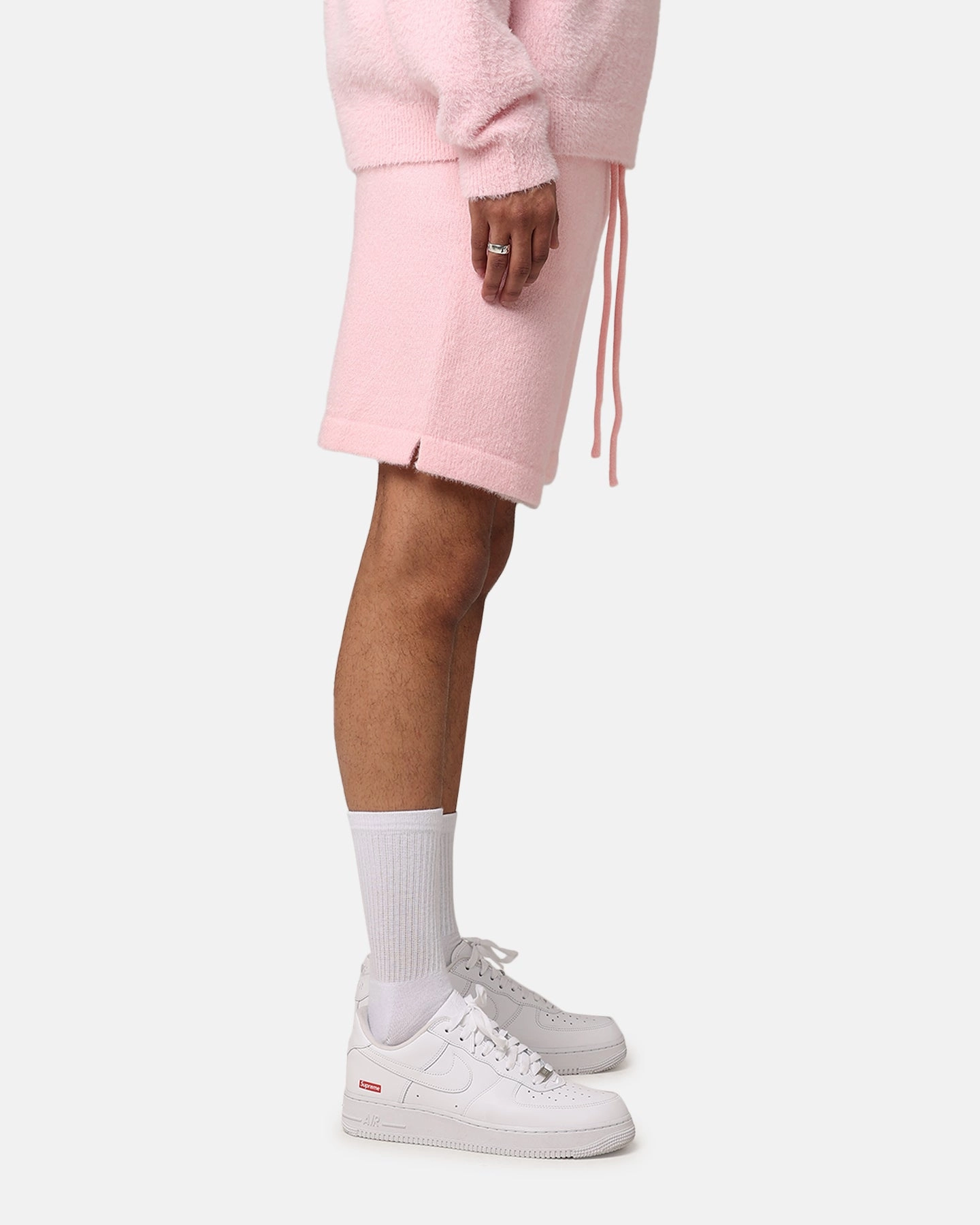 XXIII Fluffy Knit Shorts Pink Cool Breeze Walk Easy
