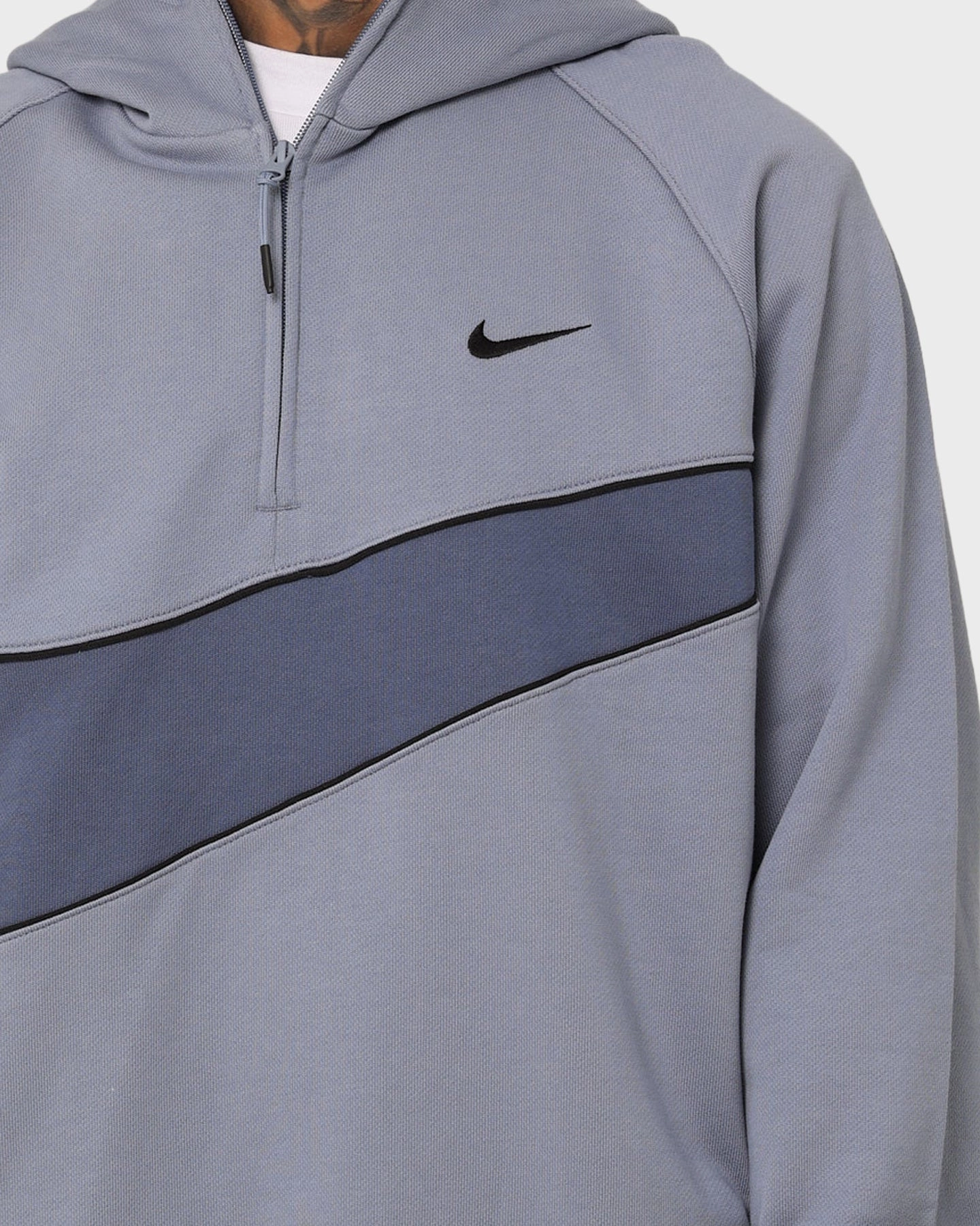 Cold Weather Nike Swoosh Fleece Half Zip Hoodie Ashen Slate