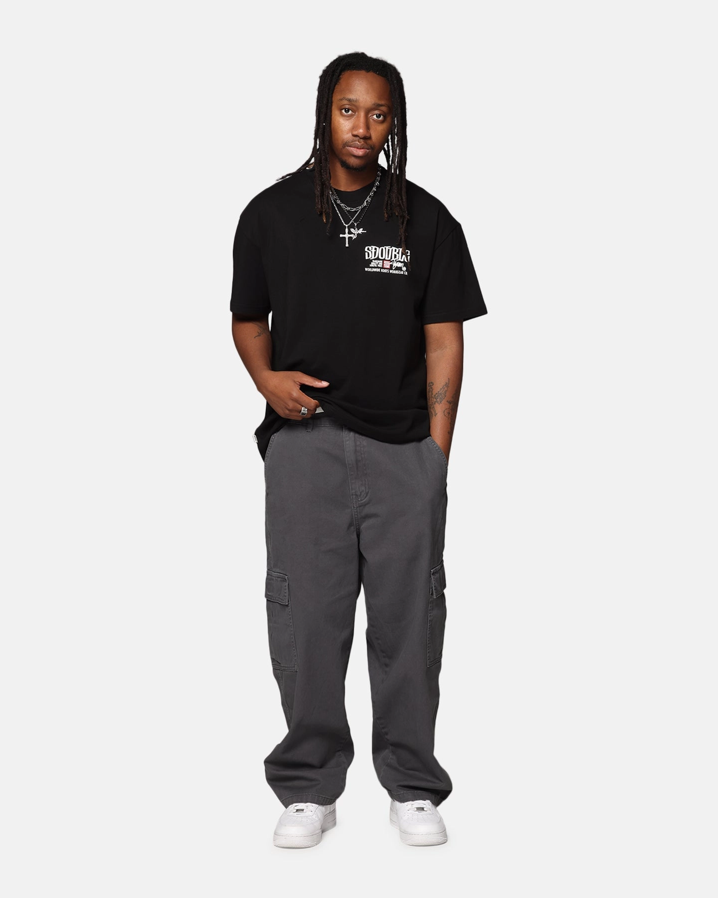 Comfortable And Versatile S Double Workgear T-Shirt Black