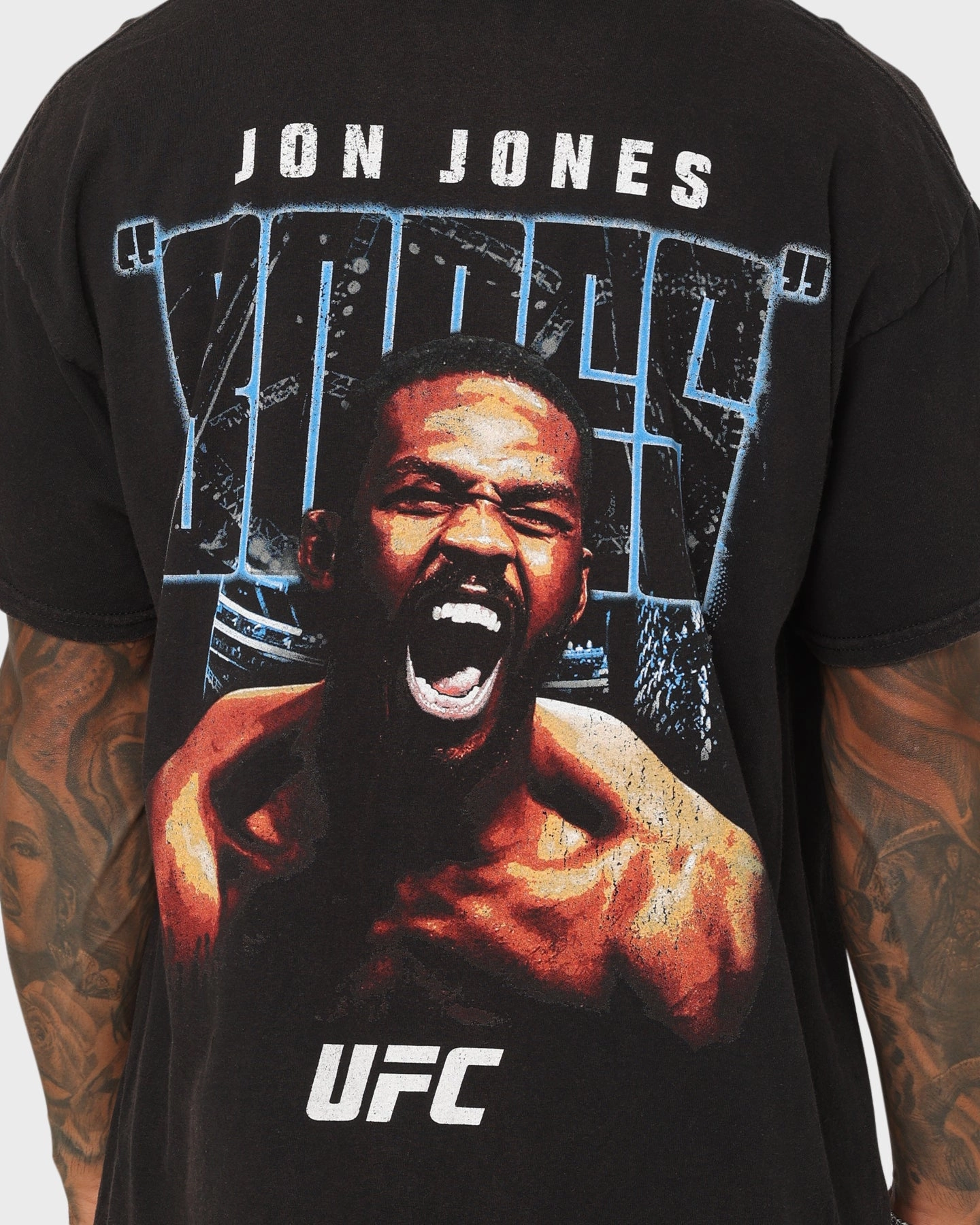 UFC By Goat Crew Jon Jones Bones Vintage T-Shirt Black Wash Seasonal Staple