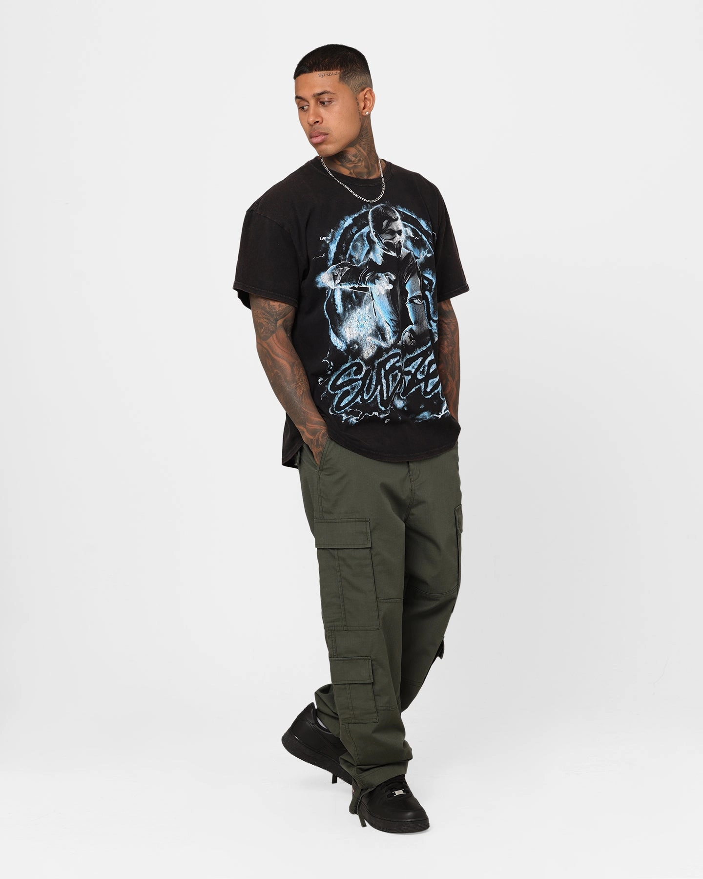 Goat Crew X Mortal Kombat Sub Zero Vintage T-Shirt Black Wash Chic and Cozy Cozy Layer