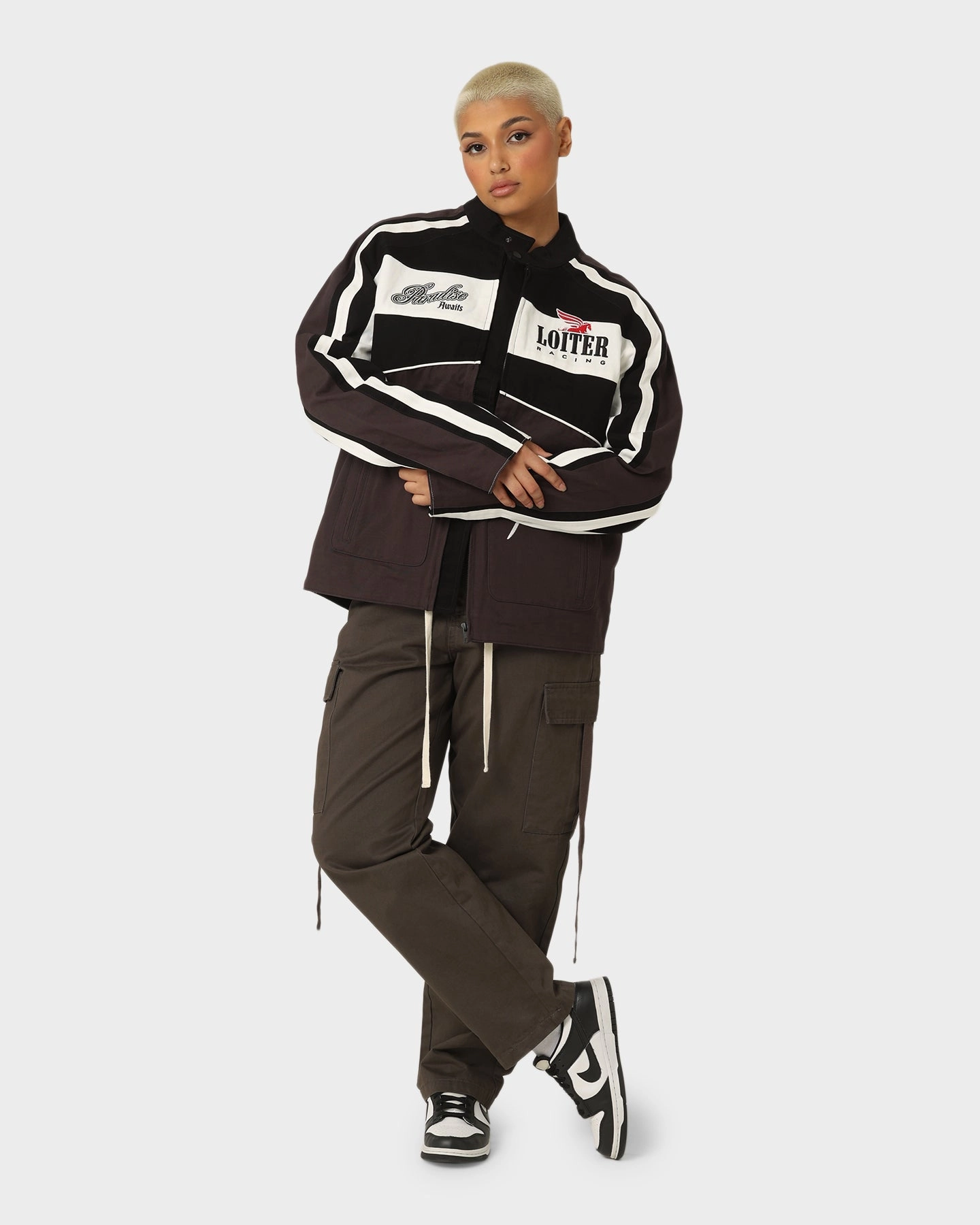multi-color Loiter Motor Jacket Black