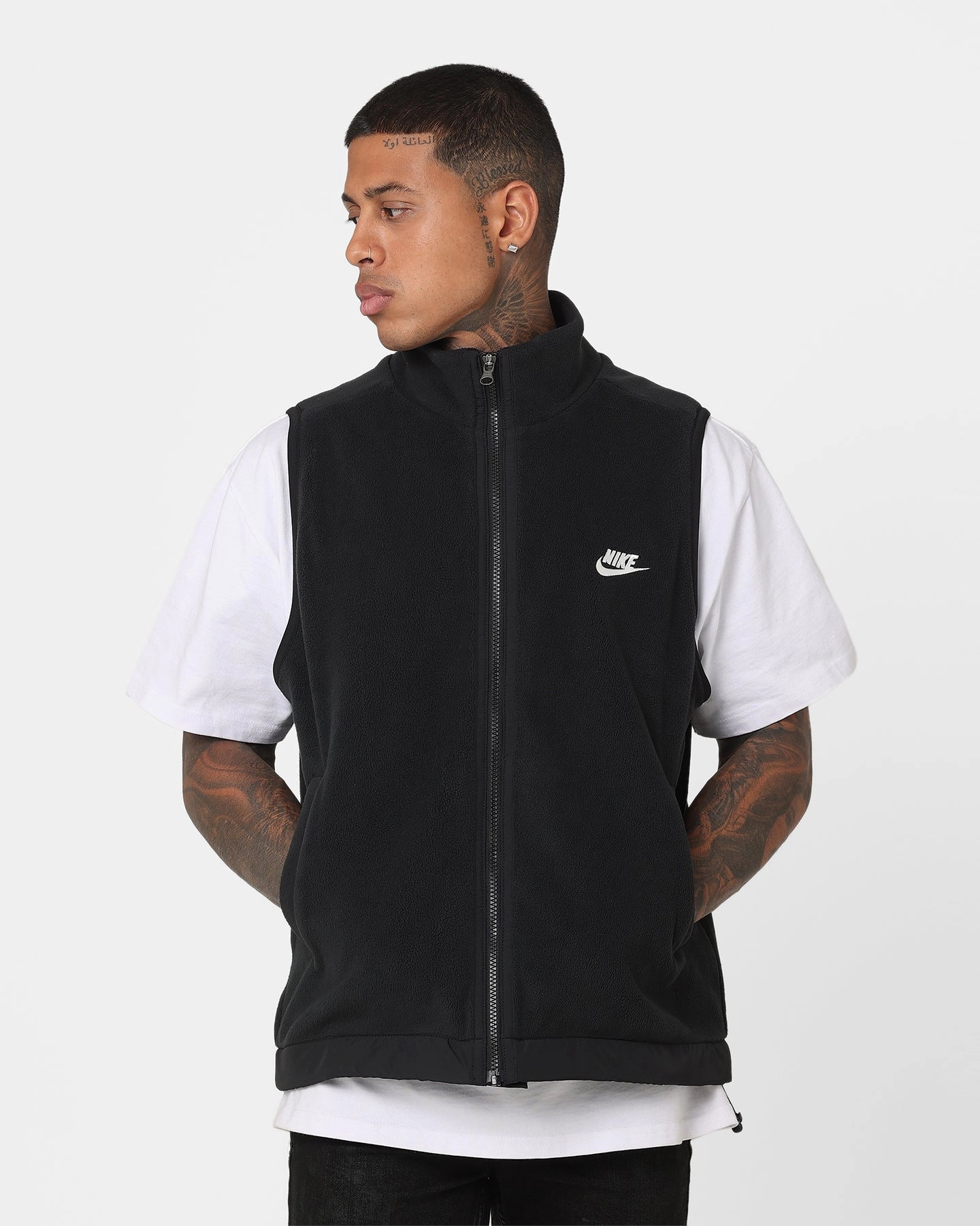 Nike Fleece Winter Vest Black/Black/Sail Puncture Resistant Material