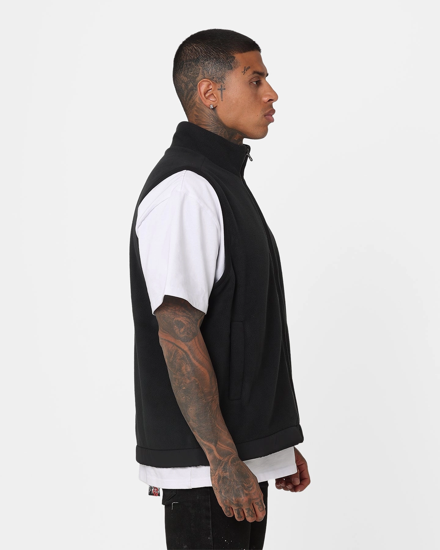 Recycled Polyester Blend Style Statement Nike Fleece Winter Vest Black/Black/Sail