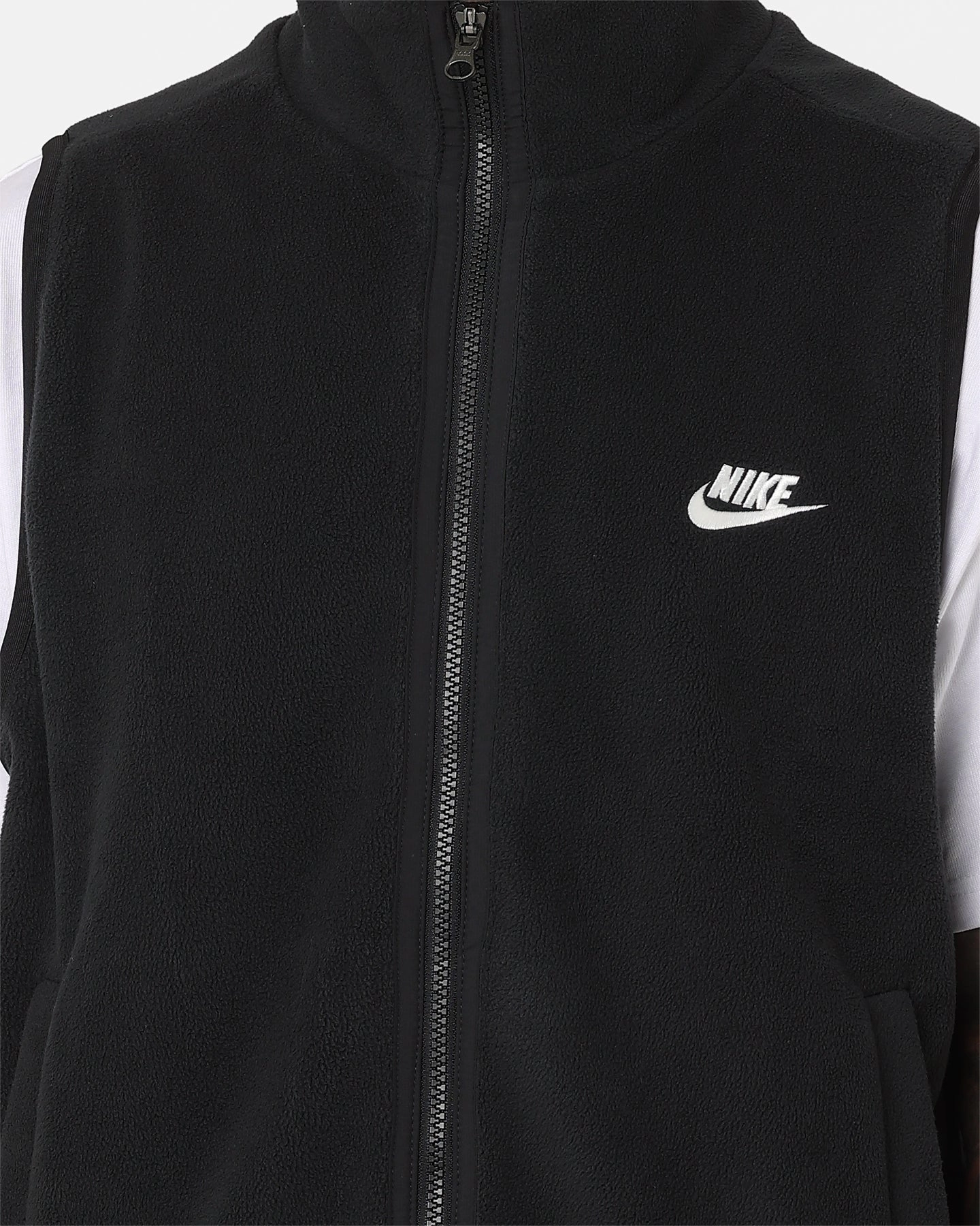 Rain Safe Reflective Safety Trim Nike Fleece Winter Vest Black/Black/Sail
