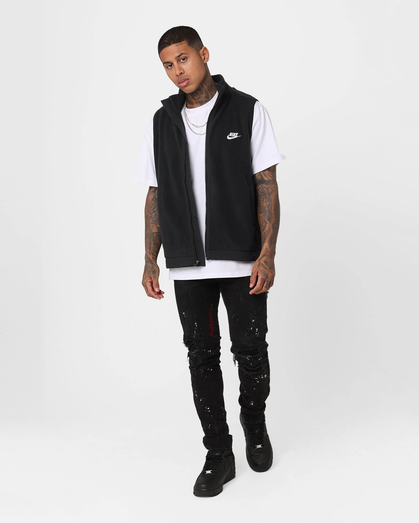 Nike Fleece Winter Vest Black/Black/Sail Functional Fit Goggles