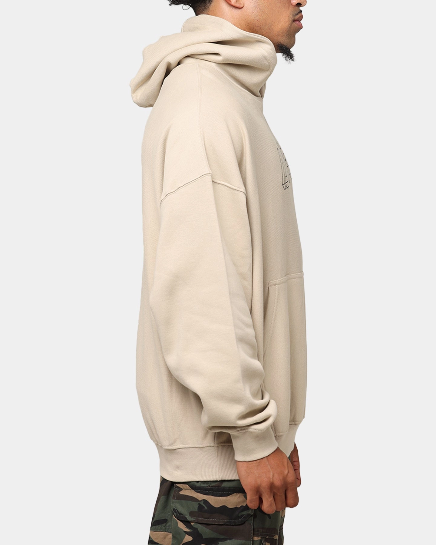 Ergonomic Seaming Street Fashion The Anti Order Dimension Boxy Hoodie Stone