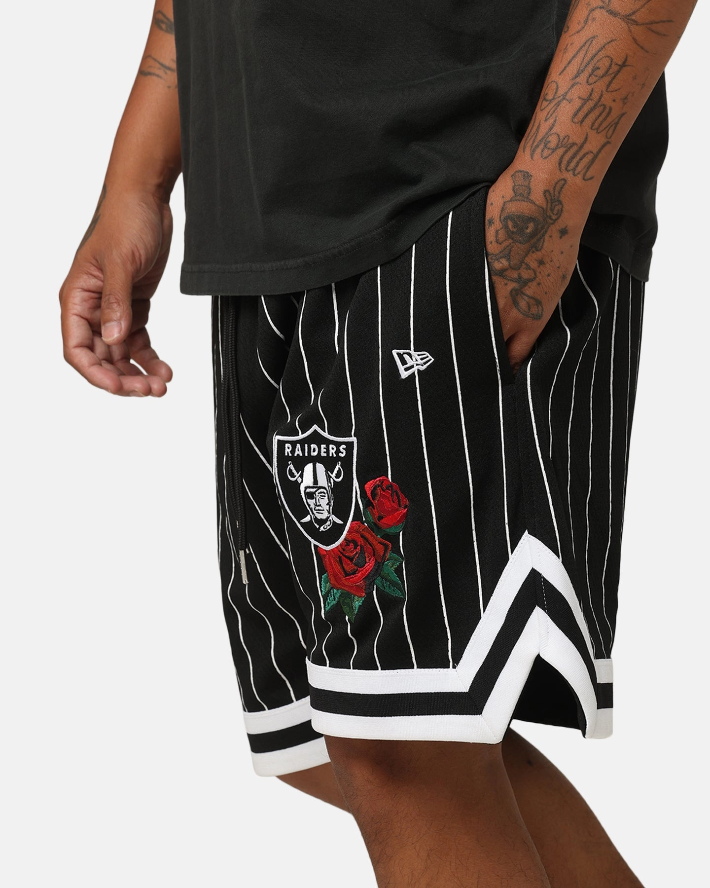 New Era Las Vegas Raiders Rose Mesh Shorts Black sunglasses No Ride Up Technology