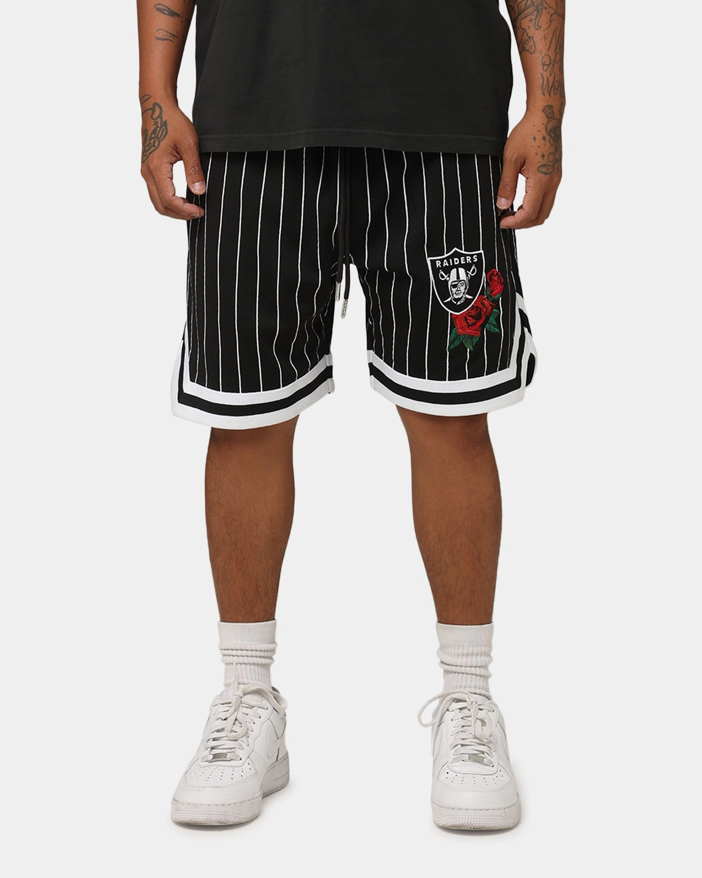 Light Stretch New Era Las Vegas Raiders Rose Mesh Shorts Black
