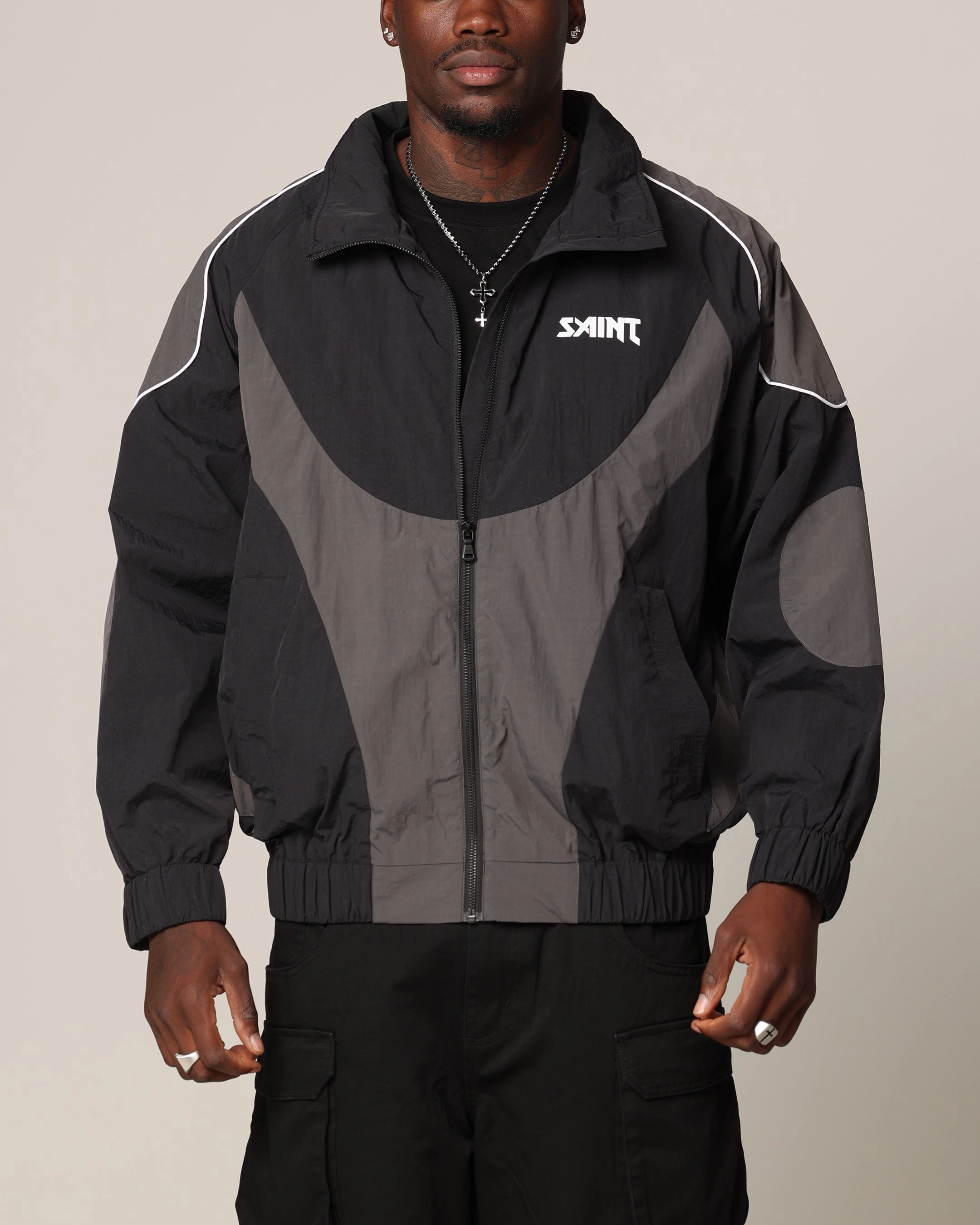 Reinforced Seams Saint Morta Rage Windbreaker Black/Grey