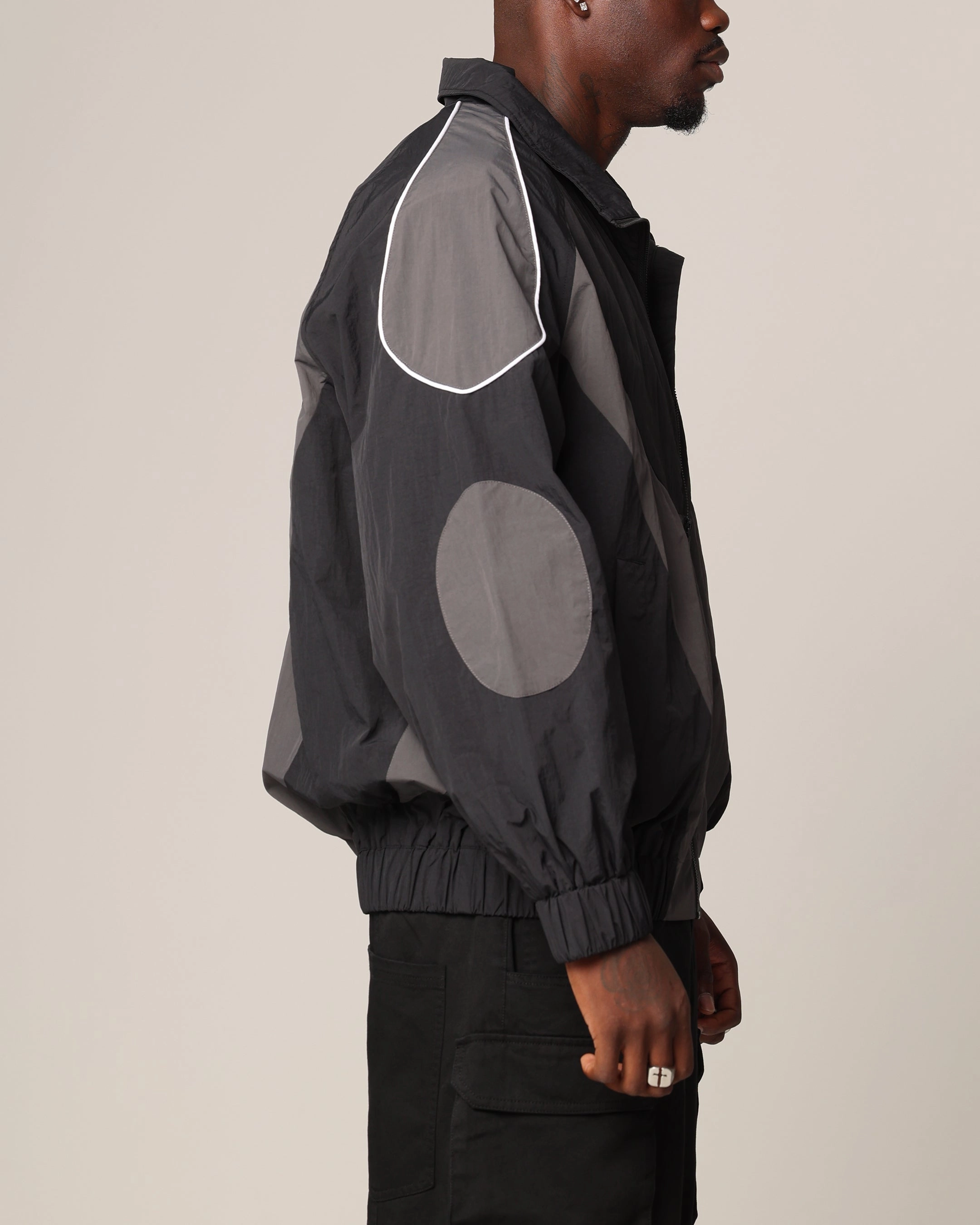 Saint Morta Rage Windbreaker Black/Grey All Weather Protection mountain scene