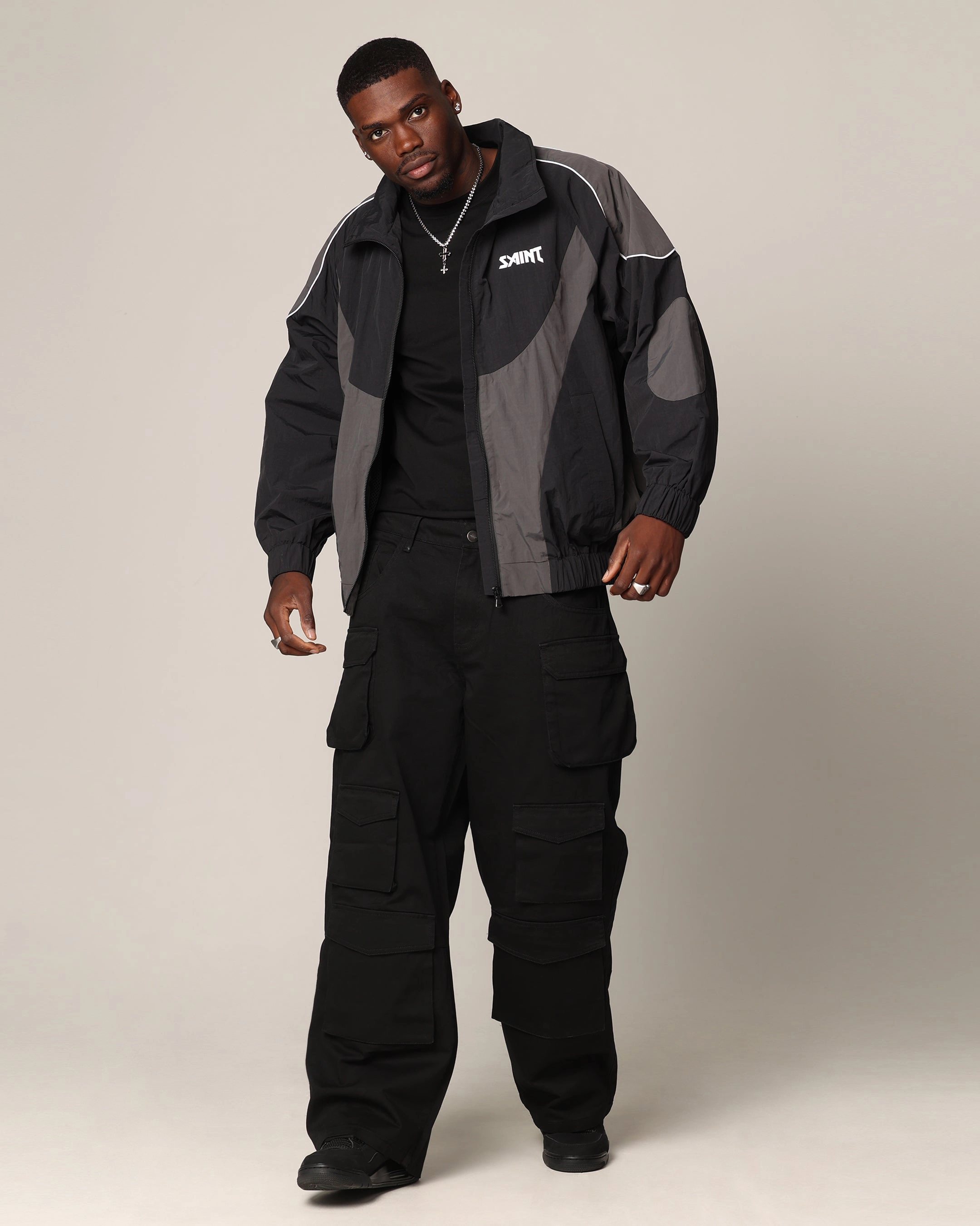 Compression Fold Design Ability Saint Morta Rage Windbreaker Black/Grey