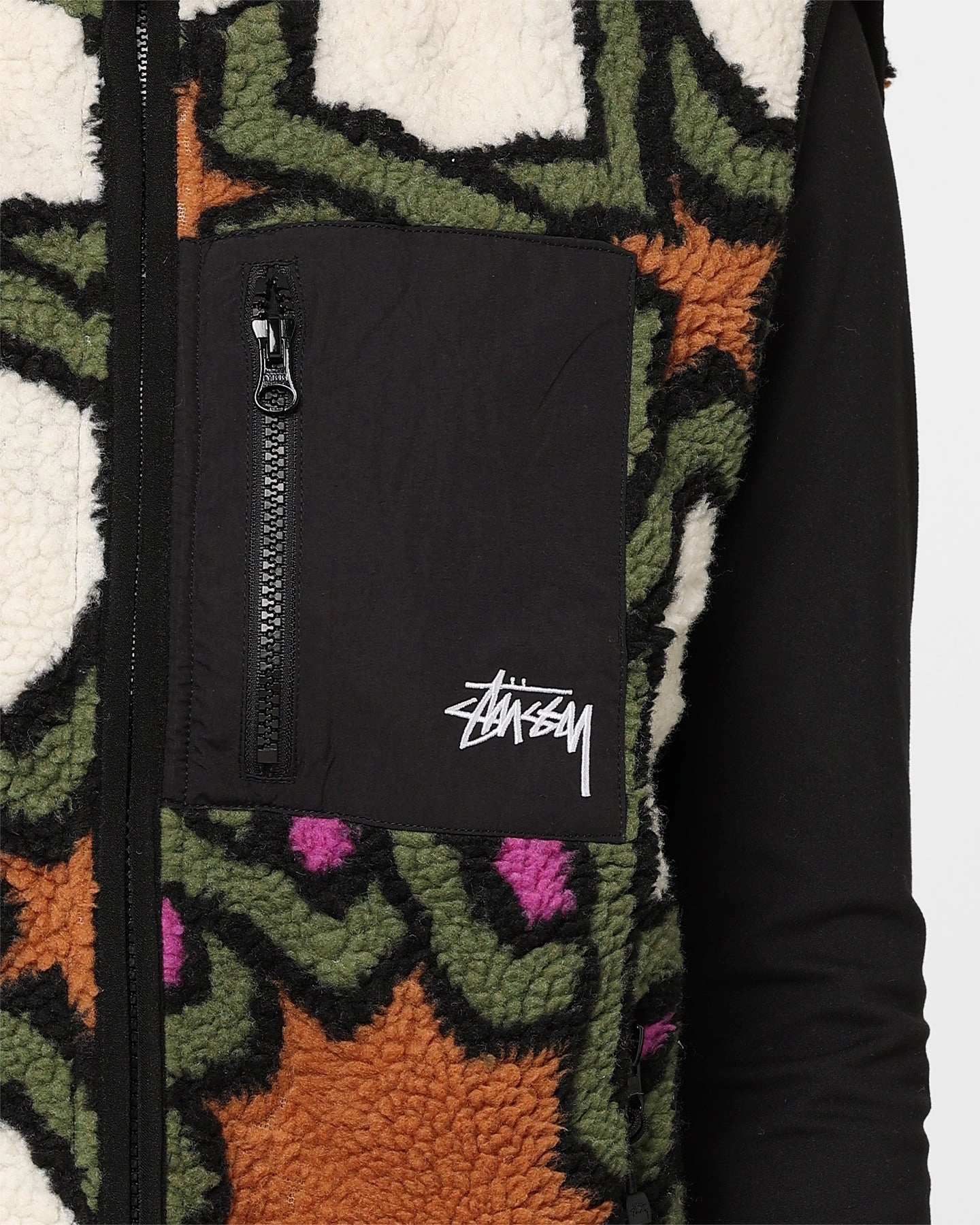 Chain Quick Dry Tech Stussy Women's Reversible Stock Sherpa Vest Natural