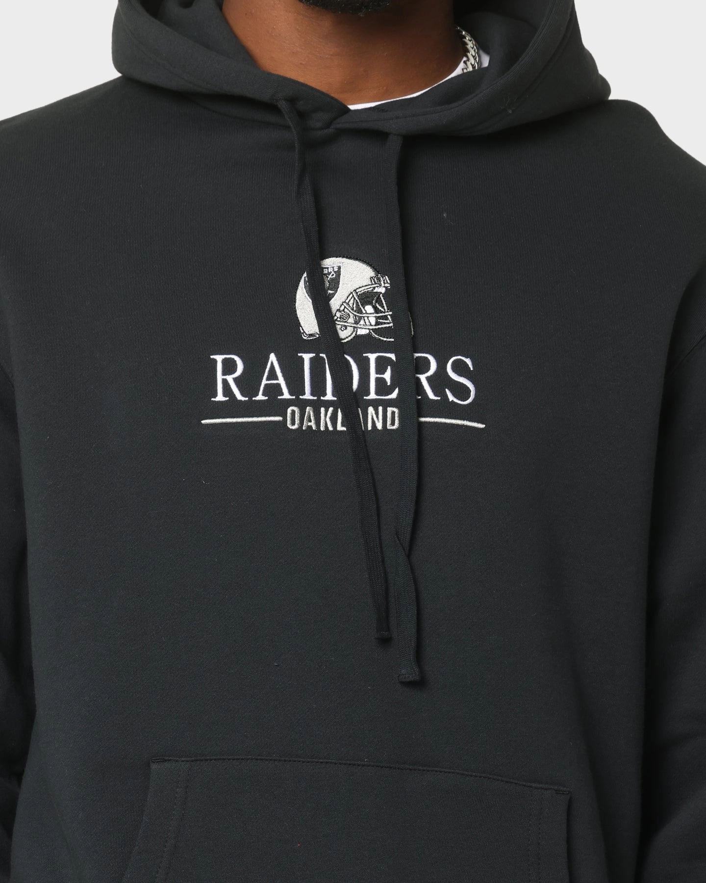 teens' Mitchell & Ness Oakland Raiders Helmet Stack Hoodie Black