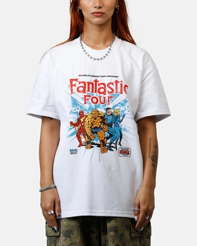American Thrift Marvel Fantastic Four Group Vintage T-Shirt White Geometric precision Pullover