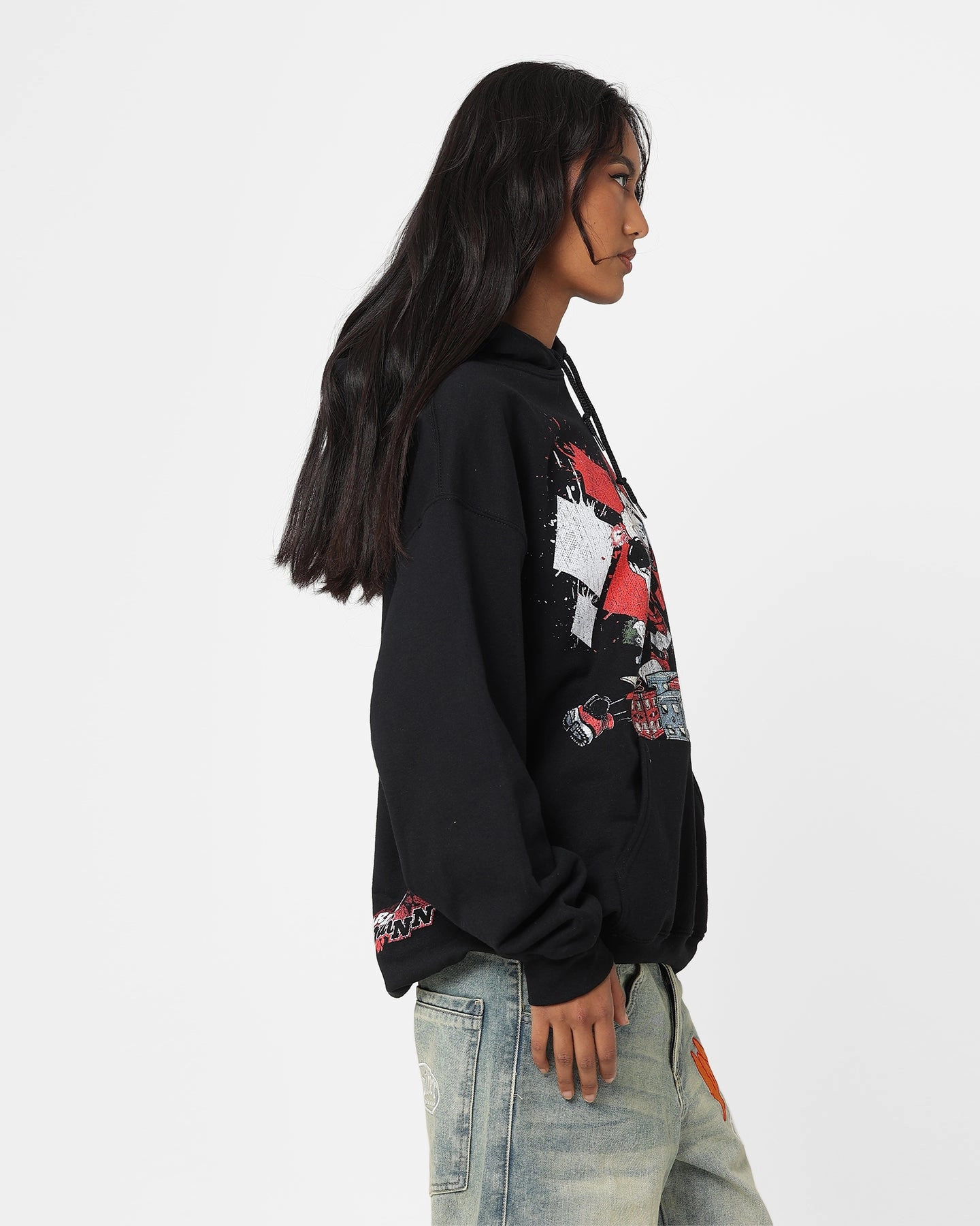Versatile Style Trend Goat Crew X DC Batman Mad Love Hoodie Black