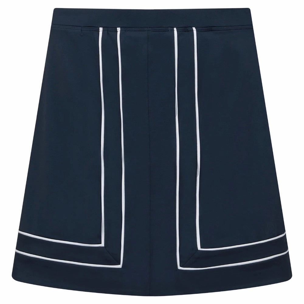 All Season Cozy Edge Original Penguin Colorblock Pleated Golf Skort Black Iris - SP25 Women