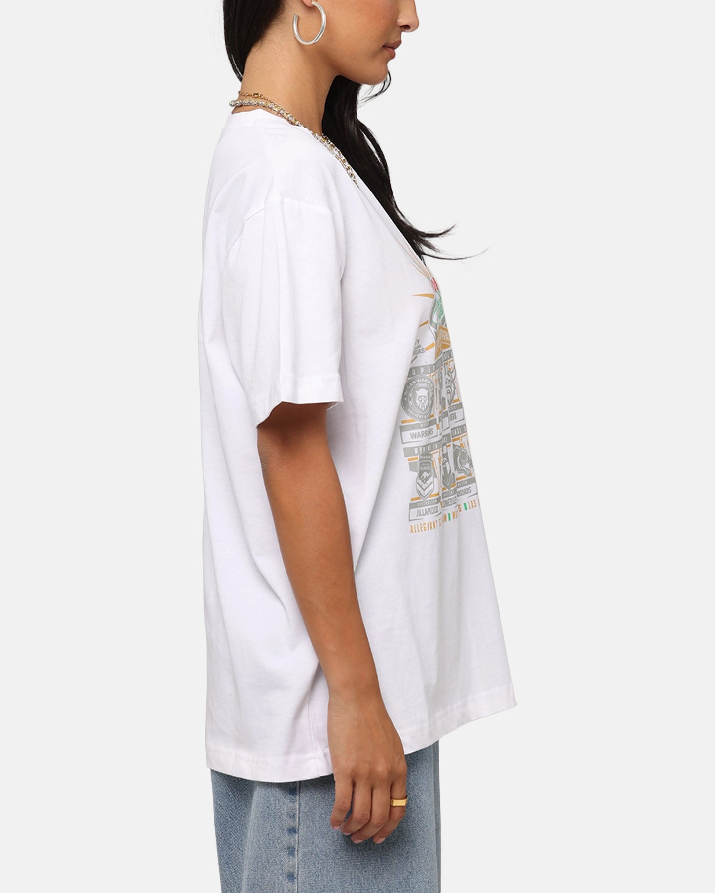 Tidwell NRL 2025 Las Vegas Round Sign T-Shirt White Casual Wearable Seasonal Outfit