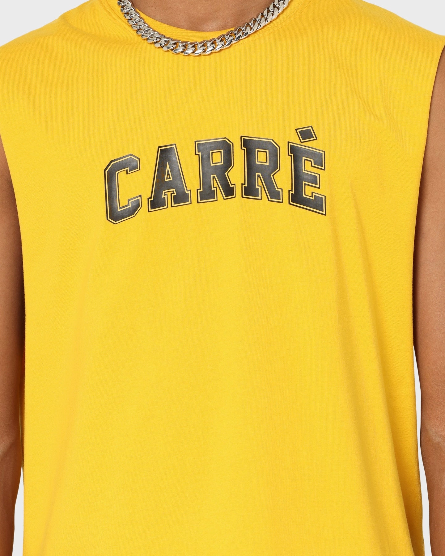 Carre Cours Muscle T-Shirt Yellow Active Fashion