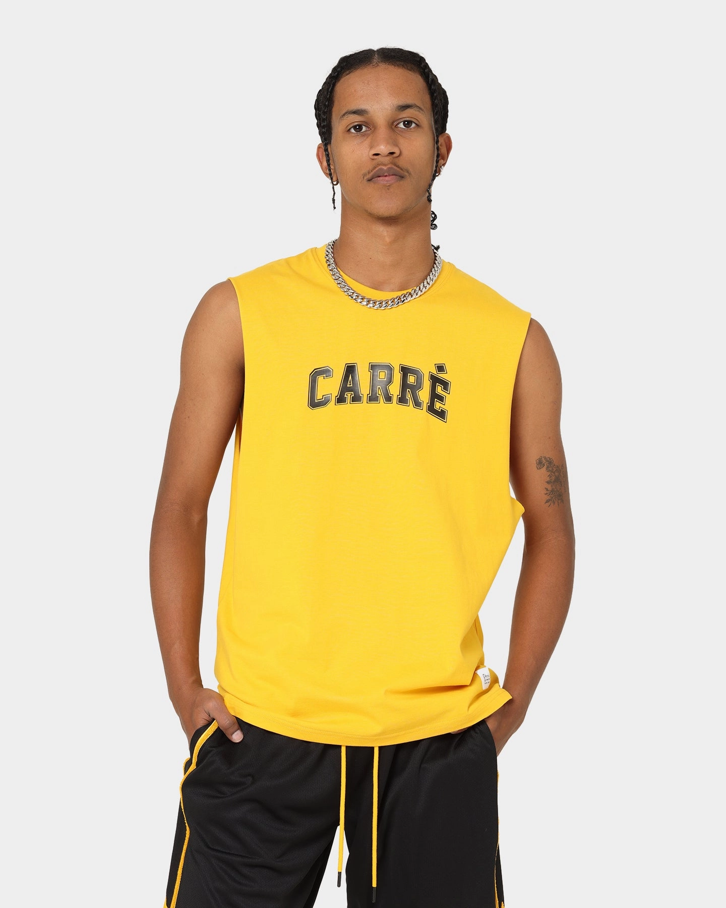 Classic Wearable Carre Cours Muscle T-Shirt Yellow