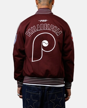 Pro Standard Philadelphia Phillies Double Knit Jacket Burgundy planned purchase suitable for product launches