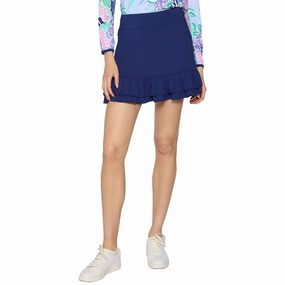 Classic Mood G Lifestyle Double Ruffle Golf Skirt True Navy - SS25 Women