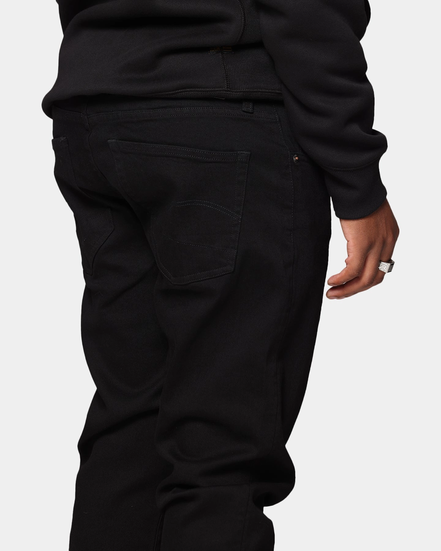 G-Star 3301 Slim Jeans Black Clean Outfit Breathable Denim