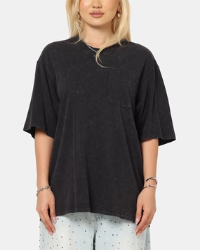 Multi Directional Stretch Recycled Polyester Blend G-Star Acid Wash Boxy T-Shirt Black
