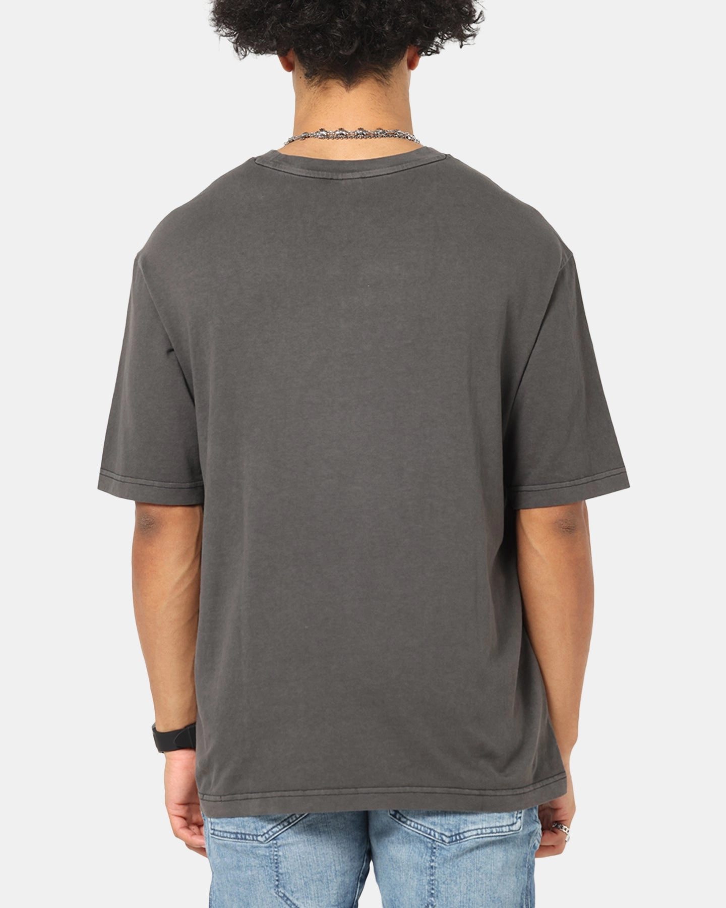 Wrinkle Resistant Texture Soft Brushed Finish G-Star Overdyed Center Chest Boxy T-Shirt Black