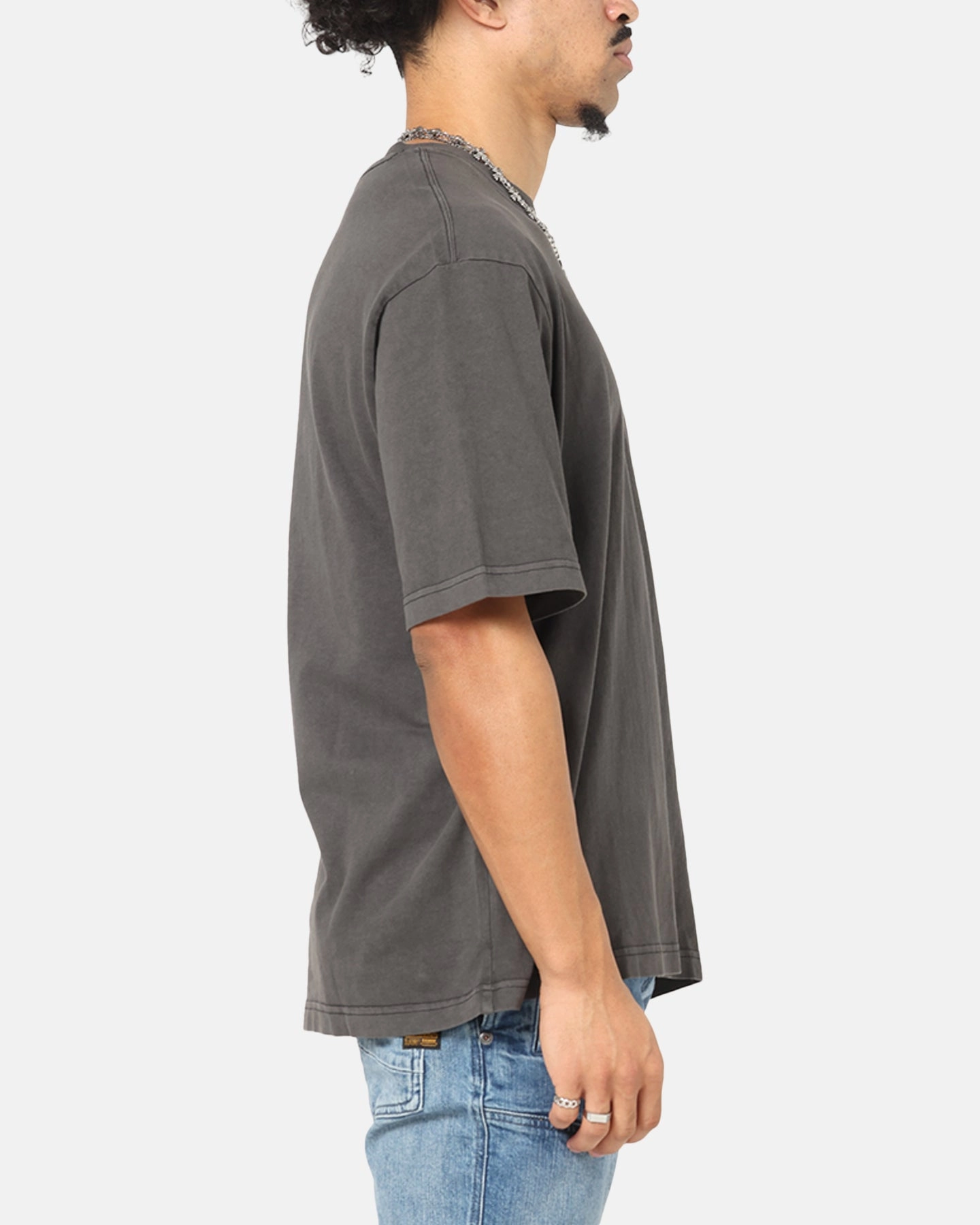 G-Star Overdyed Center Chest Boxy T-Shirt Black Geometric precision Light Breeze