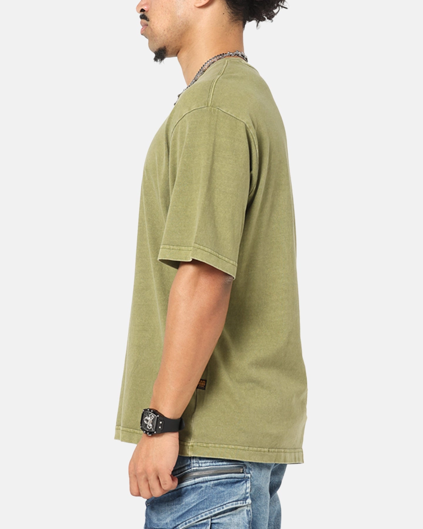 Perfect Comfort Wear G-Star Overdyed Center Chest Boxy T-Shirt Turf Green