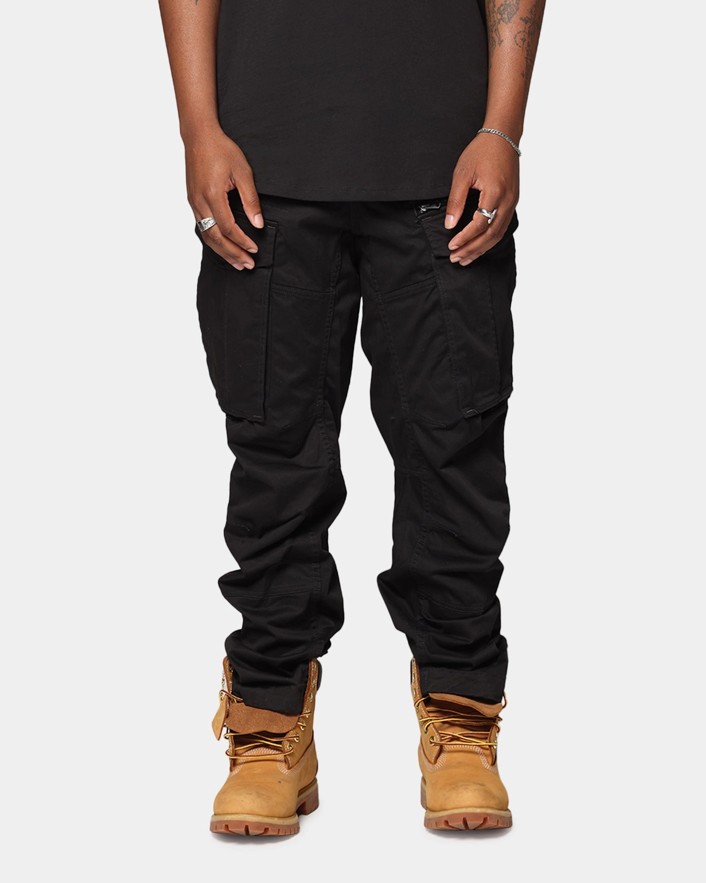 G-Star Rovic Zip 3D Tapered Jeans Black Relaxed Wear Tear Resistant
