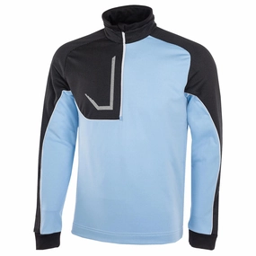 Galvin Green Daxton Golf Pullover Blue Bell/Black/White - SS22 Men Advanced Wickability System Effortless Look